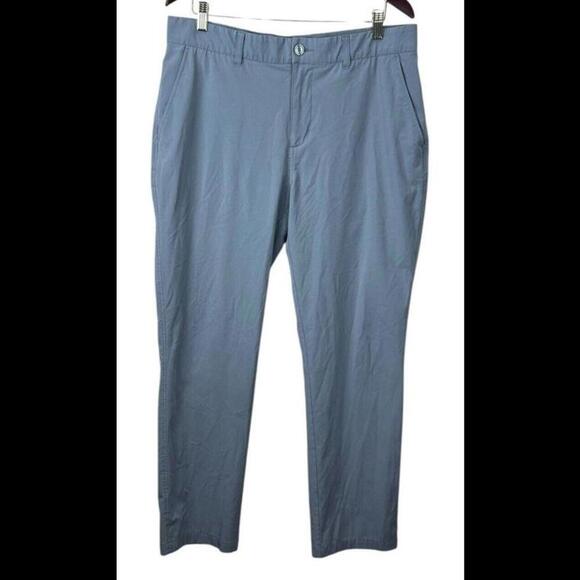1764 Pants Mens‎ 36 x 32 Gray Stretch Chino Trouser Golf Zip Fly - Picture 1 of 4